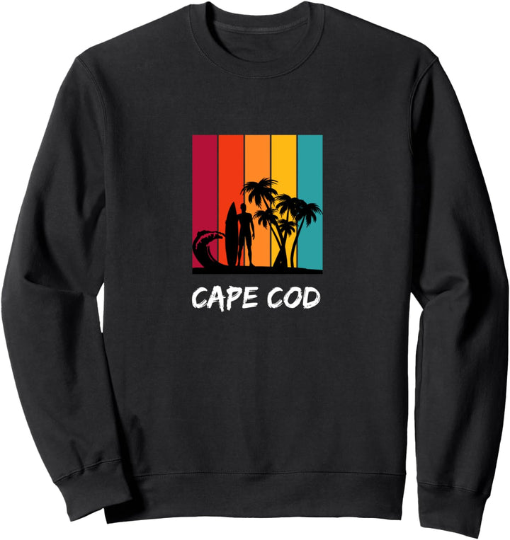 Cape Cod Urlaub Souvenir Retro Surfen Sweatshirt