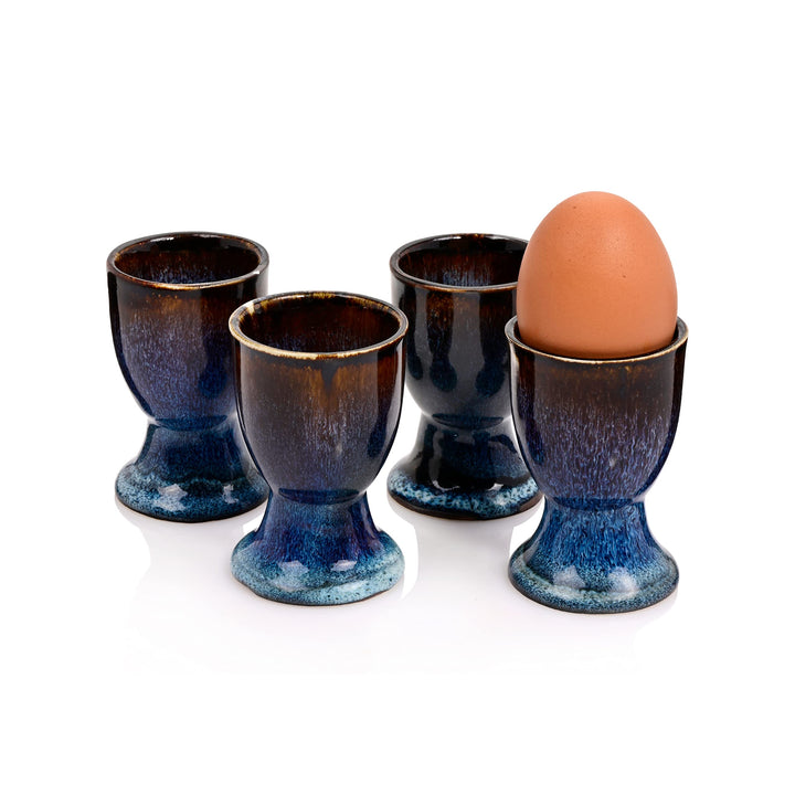 Sänger | Eierbecher Tokio 4 tlg, Eierhalter 4 Personen, Steingut Eier Becher Set, Erweiterung Frühst