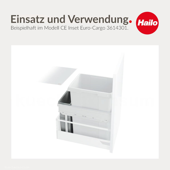 Hailo Inneneimer 7 Liter signalgrau - 1068909 Hellgrau, Hellgrau
