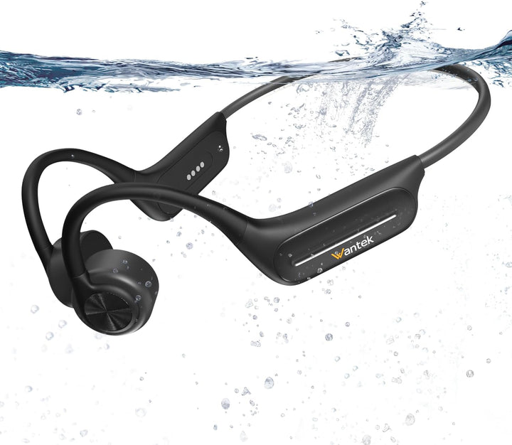 Wantek Kopfhörer Schwimmen,Knochenschall Kopfhörer Bluetooth,IP68 wasserdichte BC3-WANTEK-B1, BC3-WA