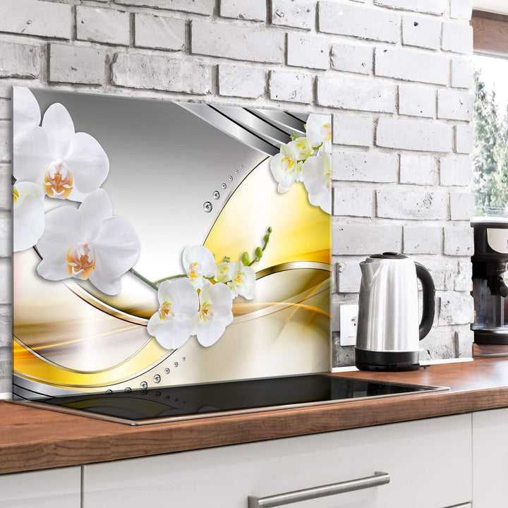 murando Spritzschutz Glas für Küche 80x60 cm Küchenrückwand Küchenspritzschutz Fliesenschutz Glasbil
