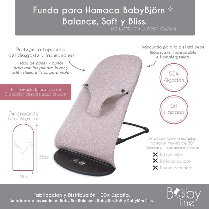 Hypoallergener, superweicher und atmungsaktiver Baumwollbezug für BabyBjörn ® Balance, Soft und Blis