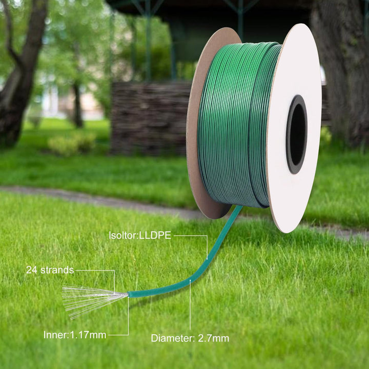 100m Universal Begrenzungskabel für Mähroboter + 50 Erdnägel + 10 Kabelverbinder + 10 Anschlussklemm