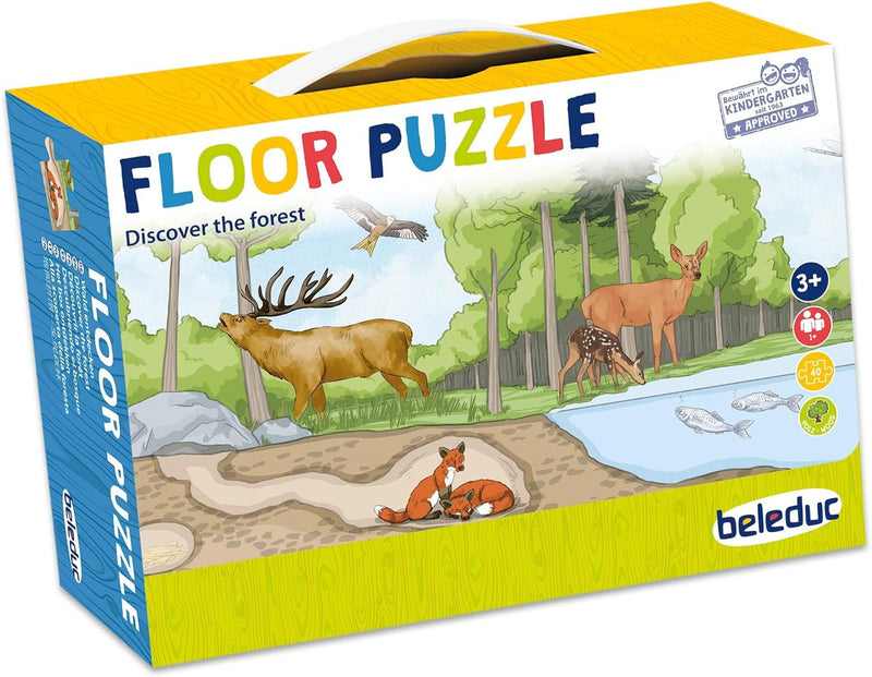 beleduc Bodenpuzzle Wald - Set mit 4 Kinder-Puzzles XL-Puzzle Nocolor, Nocolor