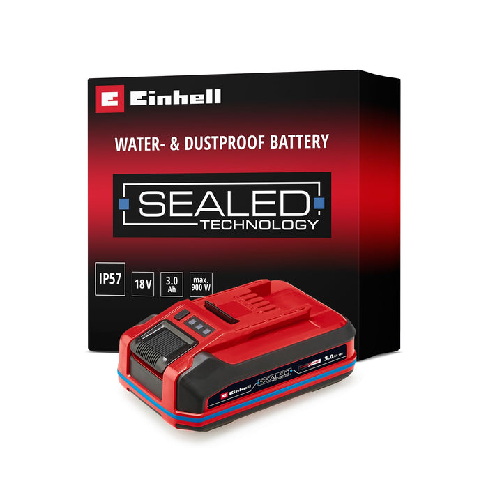 Original Einhell 18V 3,0 Ah Sealed Power X-Change Plus (18 V Akku, Wasser- & staubgeschützt, Schutzk