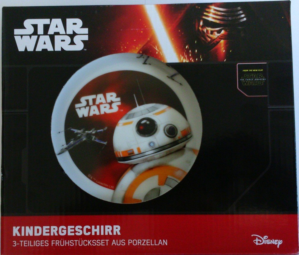 Star WARS Porzellanset, Porzellan, mehrfarbig, 22.5 x 9.5 x 19.5 cm, 3-Einheiten