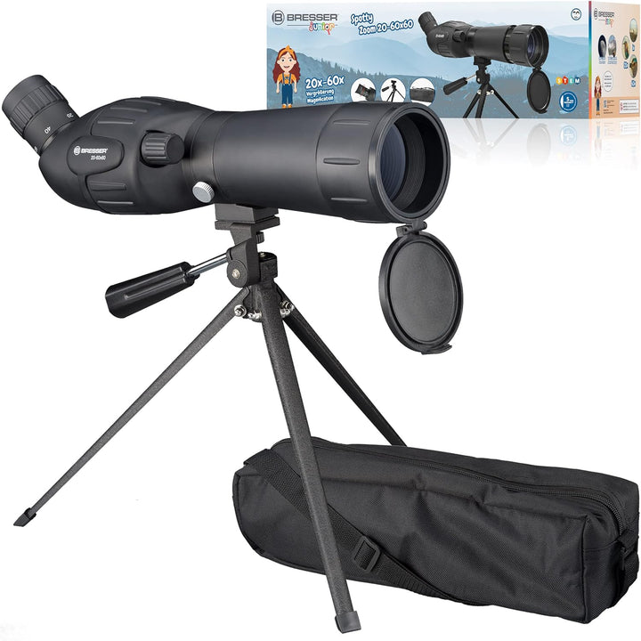 Bresser Junior Spektiv Spotty 20-60x60 mit stufenloser Zoomfunktion, 360° drehbarem Tubus, voll verg