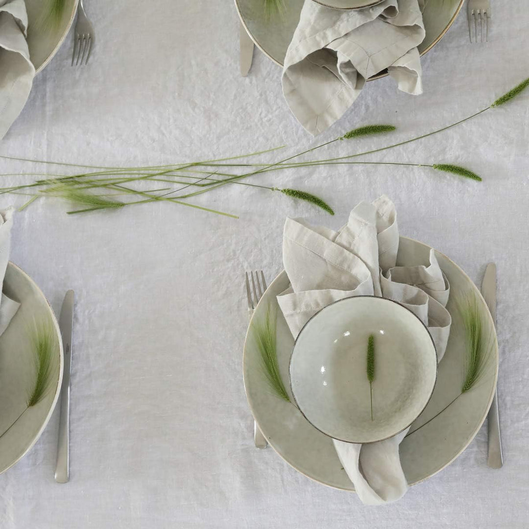 Linenme Stone Washed Servietten, Silber, 53 x 53 cm, 4 Stück 53x53x0.5 cm, 53 x 53 cm (4er Set)