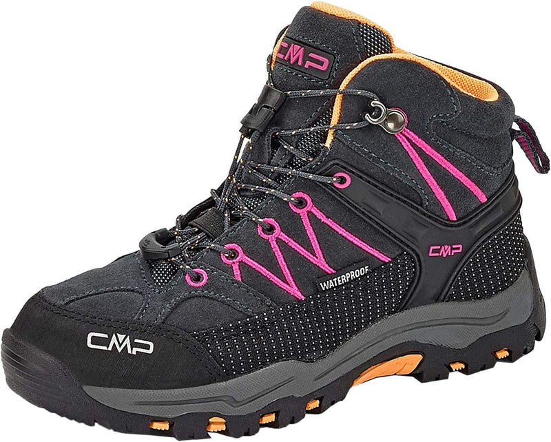 CMP Unisex Kinder Kids Rigel Mid Trekking Shoe Wp Trekking- & Wanderschuhe 33 EU Antracite Bouganvil