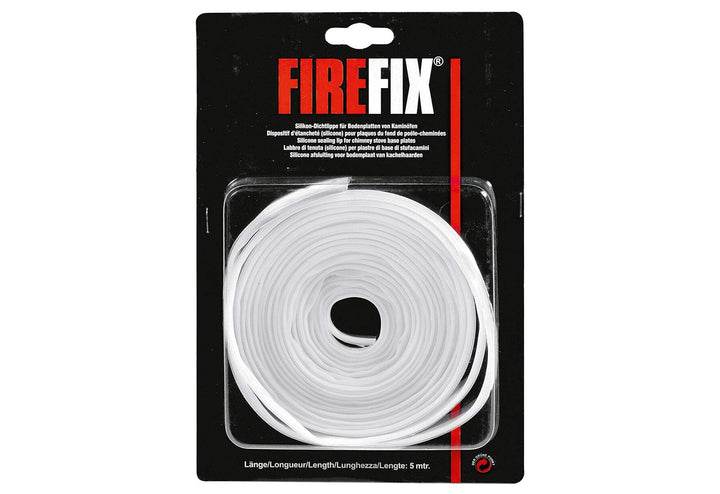 FIREFIX 1950/D Silikon-Dichtlippe, elastisch, selbstklebend, transparent-Schmutzschutz für Glasboden