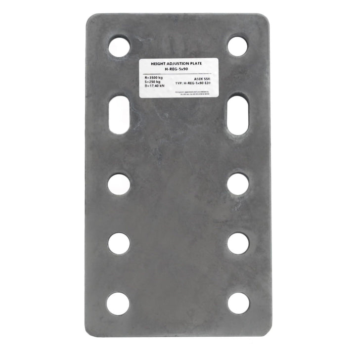 XIMPLIO Universelle Adapterplatte zur Höhenverstellung 5x90 der Anhängerkupplung für 2-Loch 90 mm AH