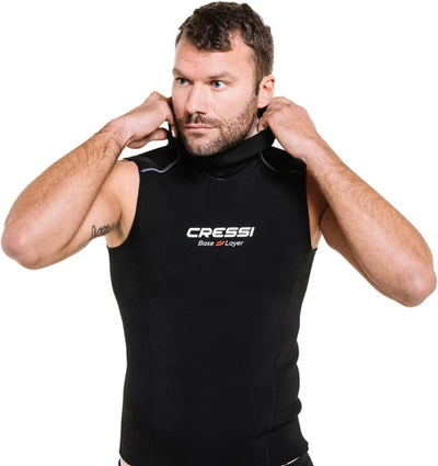 Cressi Base Layer Man 2.5mm - Tauchunterzieher Neopren 2.5mm, Schwarz, für Herren Hood Vest XL, Hood