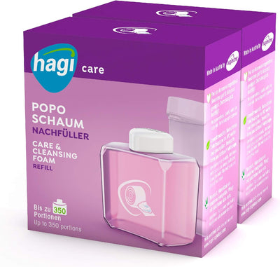 hagi Popo-Schaum: Nachfüllpackung für den automatischen hagi Schaumspender (Doppelpack 2 × 180 ml) 1