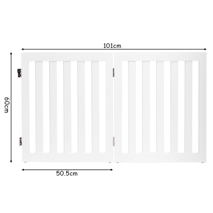 GYMAX 60 cm Hoch Hunde Absperrgitter, Faltbarer & Verstellbarer Schutzgitter mit 360° Hardware-Schar