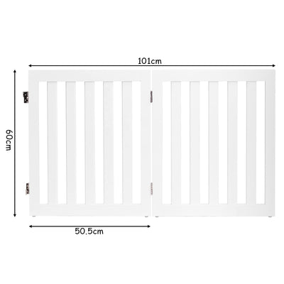 GYMAX 60 cm Hoch Hunde Absperrgitter, Faltbarer & Verstellbarer Schutzgitter mit 360° Hardware-Schar