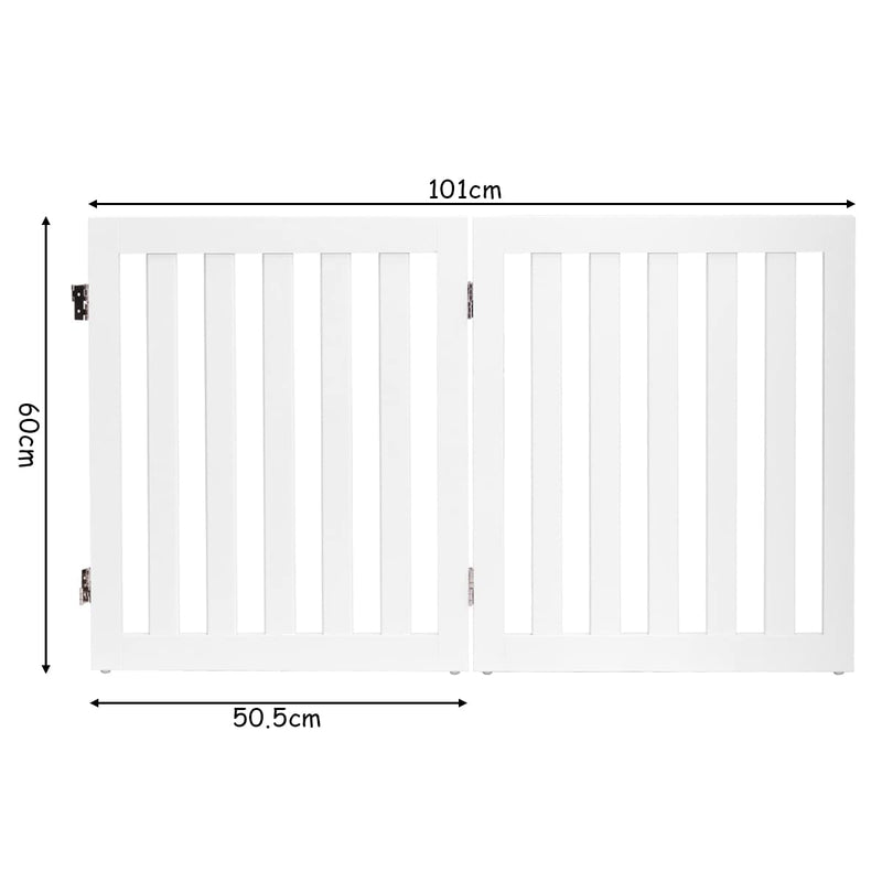 GYMAX 60 cm Hoch Hunde Absperrgitter, Faltbarer & Verstellbarer Schutzgitter mit 360° Hardware-Schar