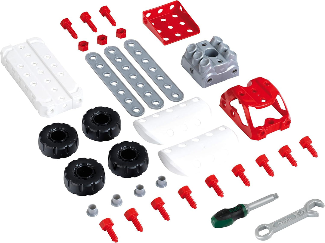 Theo Klein 8793 Bosch 3 in 1: Konstruktions-Set Racing Team | Zum BAU verschiedener Rennfahrzeuge I