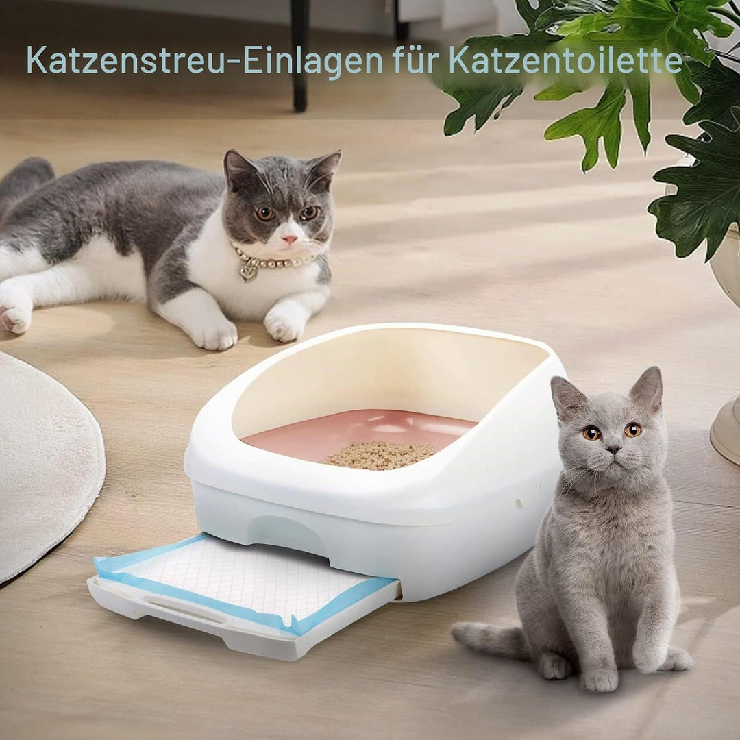 Ownpets Katzenstreu-Pads 45 x 33 cm auslaufsicher, 6-lagig, Kätzchen-Trainingspads Katzentoilette, U