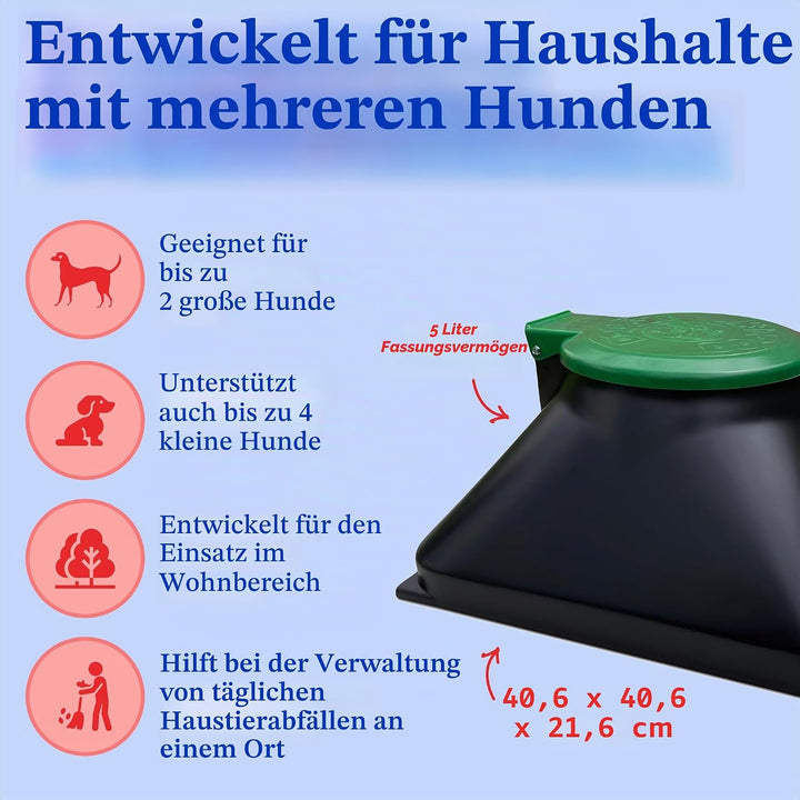 Doggie Dooley die "hochwertiges Hundekot-Entsorgungssystem zum Einsetzen System, schwarz mit Deckel,