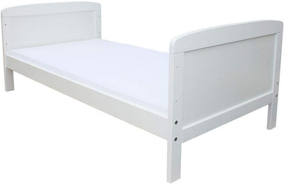 Micoland Kinderbett Juniorbett 140x70 cm mit Matratze umbaubar Weiss