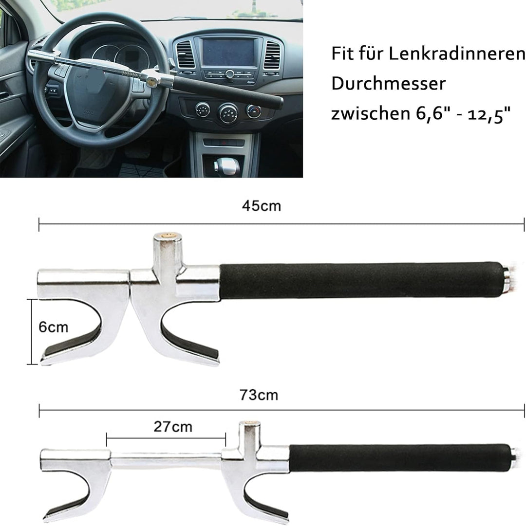 HISports Lenkradkralle,Parkkralle mit Teleskopfunktion,für Diebstahlsicherung Auto, Wohnmobile Lenkr