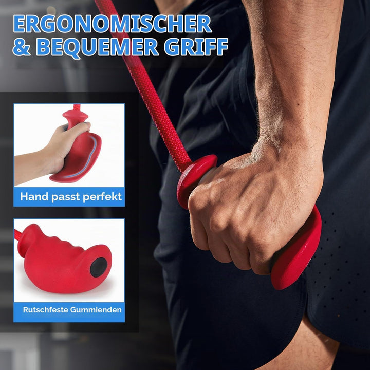 HXD-ERGO Trizeps Bizeps Seil Ergonomisches Griffe, Trizepsseil Gedrehtes Seil Bizeps Trizepstau zum