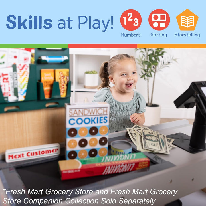 Melissa & Doug 5183 Fresh Mart Grocery Store Play Food & Role Play Companion Set (70+ Pieces) Role P
