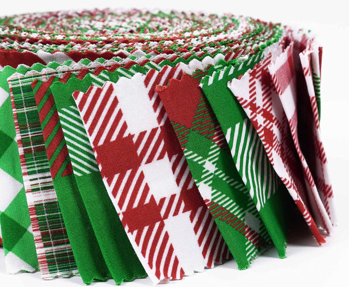 Soimoi 40 Stücke Weihnachtschecks Druck Baumwolle Vorausstehende Stoffe Für Quilting Craft Strips 2.