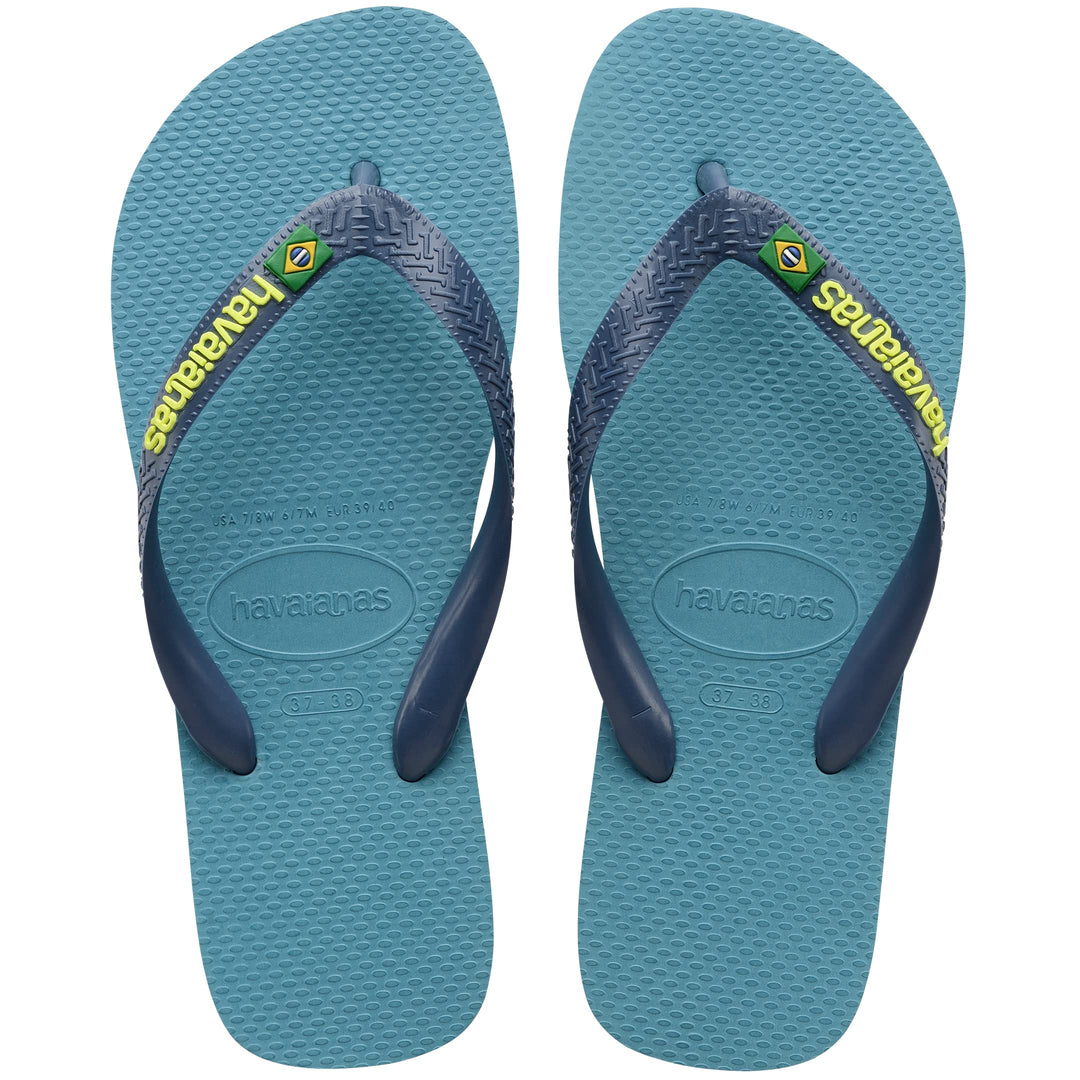 Havaianas Brasil Logo Zehensandalen Herren Schwarz Zehensandalen Shoes 35/36 EU Nautical Blue, 35/36