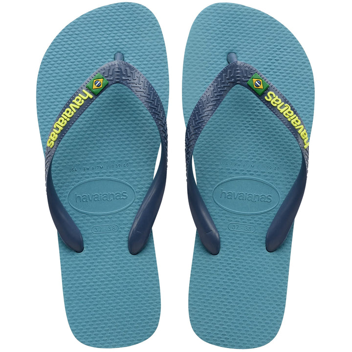 Havaianas Brasil Logo Zehensandalen Herren Schwarz Zehensandalen Shoes 35/36 EU Nautical Blue, 35/36