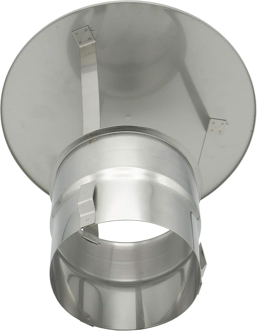 Regen-Haube mit Einschub 130mm Kaminhut aus Edelstahl mit Spannfedern ohne Werkzeug montierbar Säure