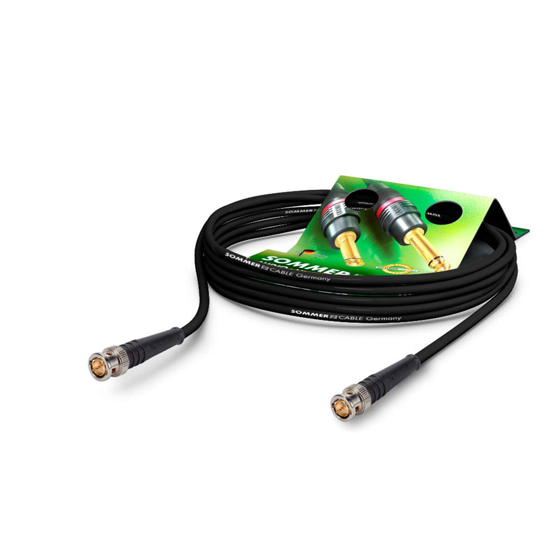 Sommer Cable Video-Patchkabel 6G-SDI / 4K SC-Vector 0.8/3.7, BNC 0.8/3.7-6G Hicon, schwarz (20m), 20