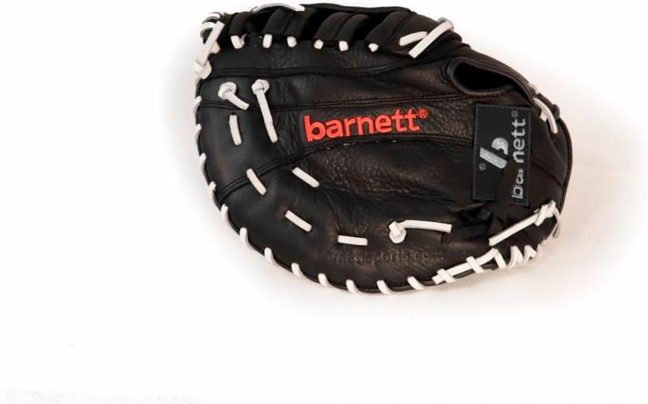 BARNETT GL-301 Baseball Handschuh Erster Base (First Base) Erwachsene, Echtleder, Wettkampf, Schwarz