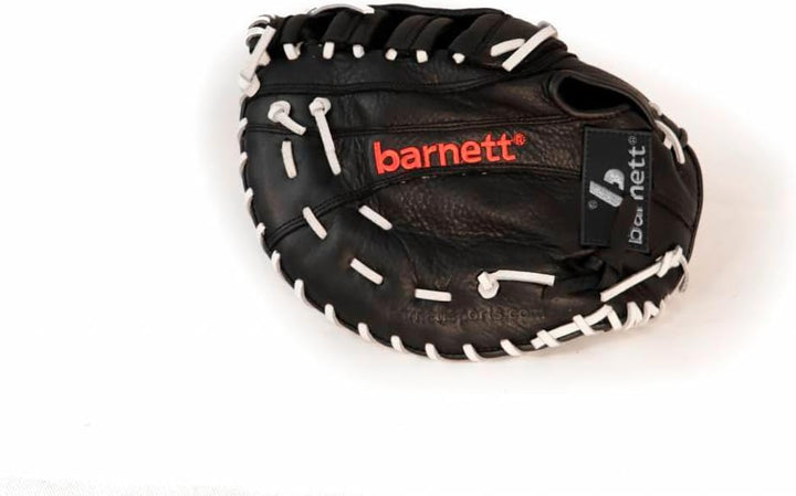 BARNETT GL-301 Baseball Handschuh Erster Base (First Base) Erwachsene, Echtleder, Wettkampf, Schwarz