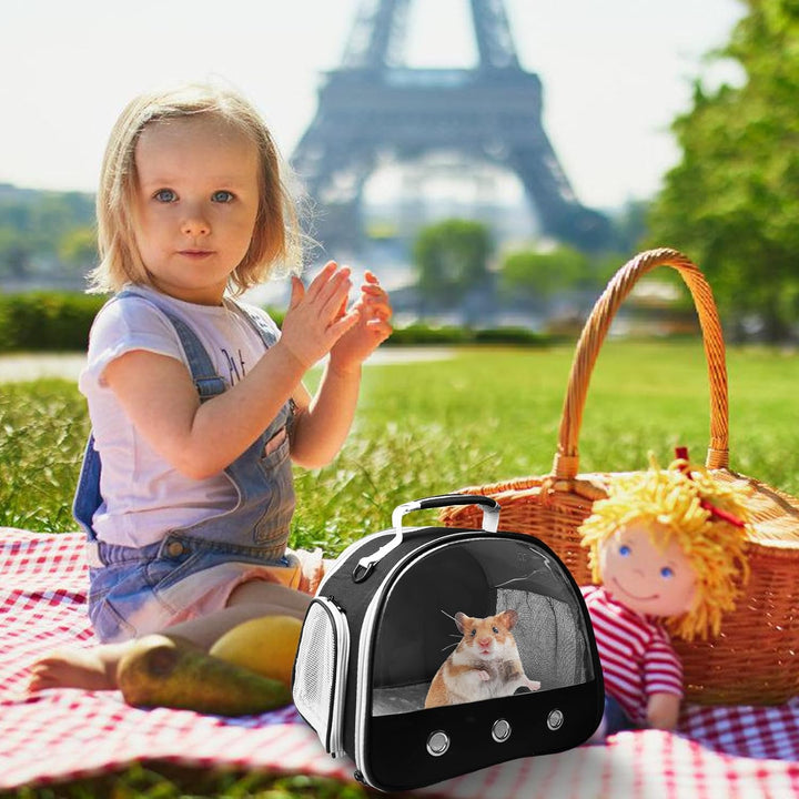 Transportbox Hamster, 30x25x25cm Transporttasche für Katze Hund, Kleintier Haustier-Tragetasche mit