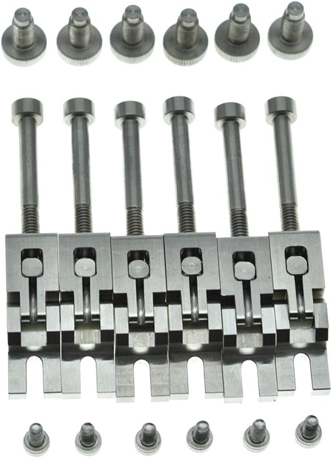 KAISH Tremolo-Steg-Sattel und Schrauben für Floyd Rose Tremolos aus Edelstahl mit doppelter Verriege
