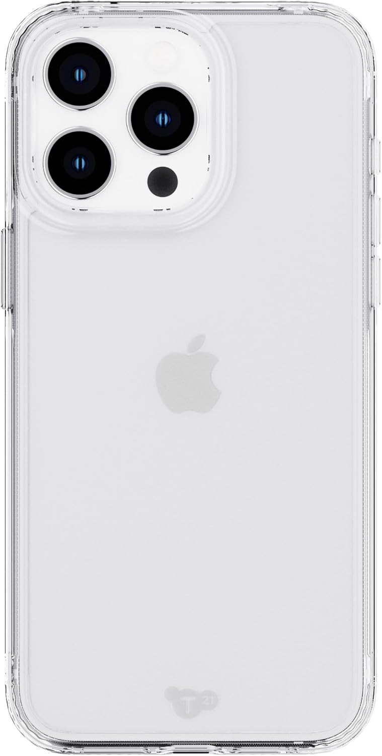 tech21 Evo Clear Hülle für iPhone 15 Pro – Aufprallschutz – transparent farblos, farblos