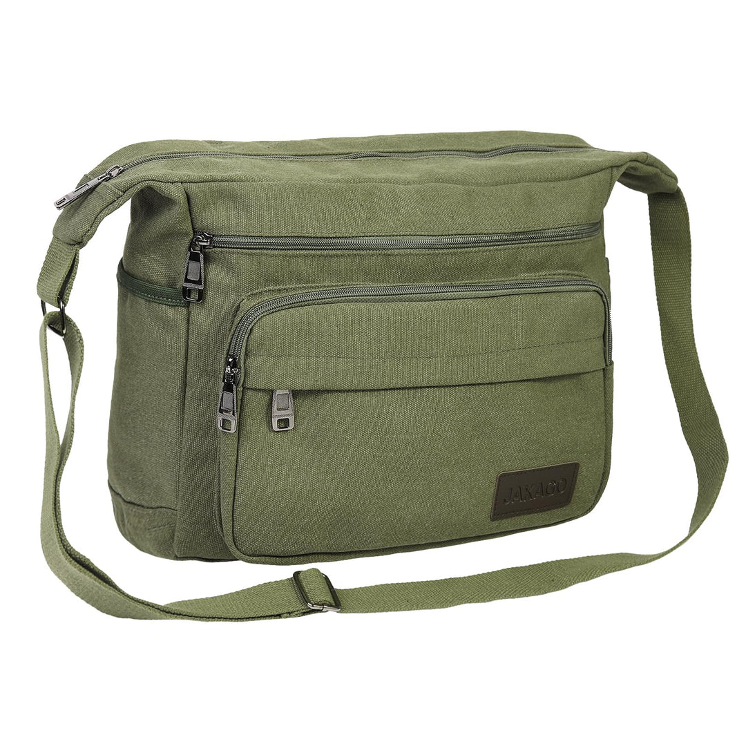 JAKAGO Wasserdichte Umhängetasche Herren,Multi-Tasche aus Segeltuch 15 Zoll Messenger Bag Arbeit Tas