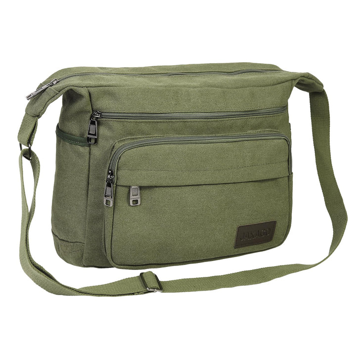 JAKAGO Wasserdichte Umhängetasche Herren,Multi-Tasche aus Segeltuch 15 Zoll Messenger Bag Arbeit Tas