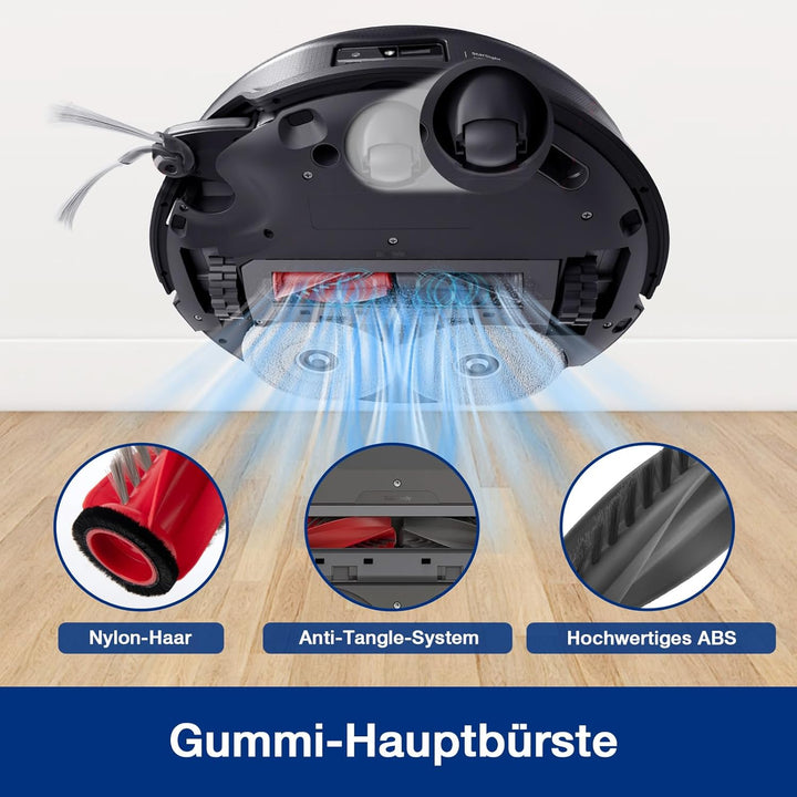 MXZONE 20 Stück Staubsauger Zubehör für Roborock Saros 10R / Qrevo CurvX Saugroboter, 2 Hauptbürste,