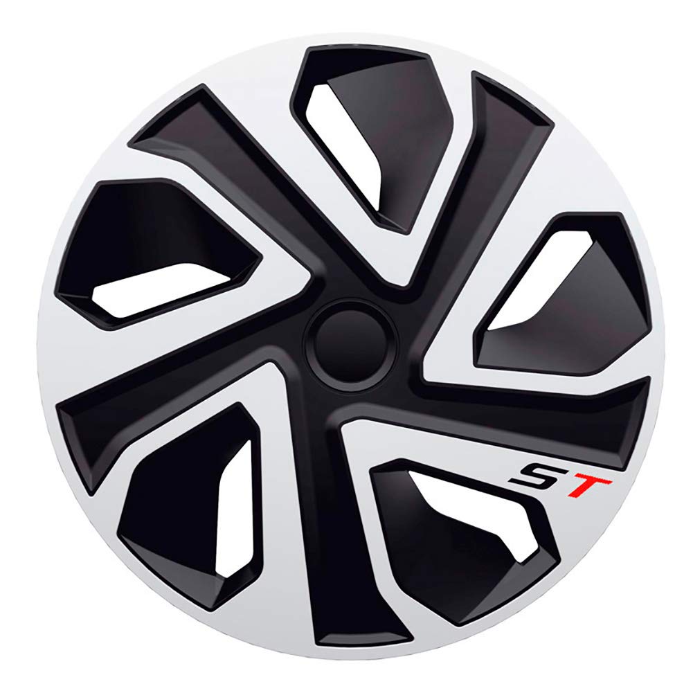 Satz J-Tec Radzierblenden ST 13-Zoll Silber/Schwarz 13-inch Silber/Schwarz, 13-inch Silber/Schwarz