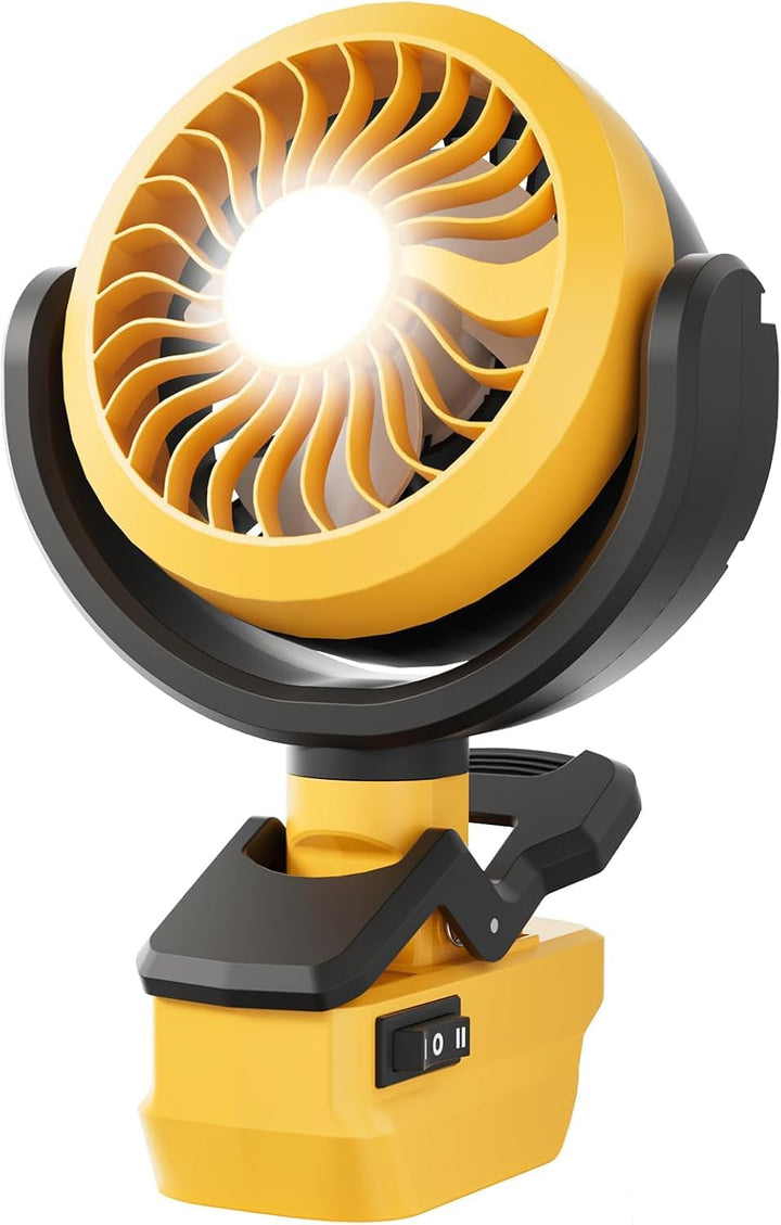 Bonadget 2-in-1 Akku Ventilator für DCB182 18V Akku((ohne Akku)) Tragbare Clip-On-Ventilator mit 2 M