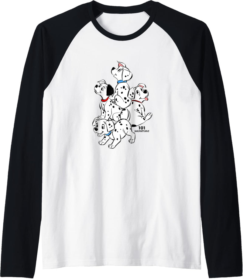 Disney 101 Dalmatiner-Gruppe Shot Puppies Raglan