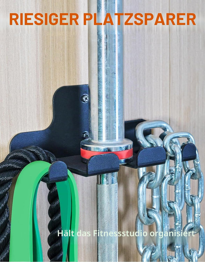 Fitarc Barbell Wall Mounted Olympic Barbell Holder,Barbell Hanger for 33mm Bar,Hanging Barbell Rack