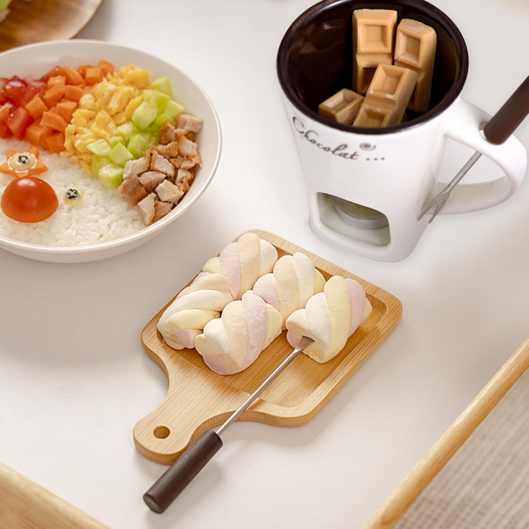 Schokofondue Tasse, 200Ml schokoladenfondue Tasse, Mehrzweck Chocolate Fondue Set mit Gabel und Teel
