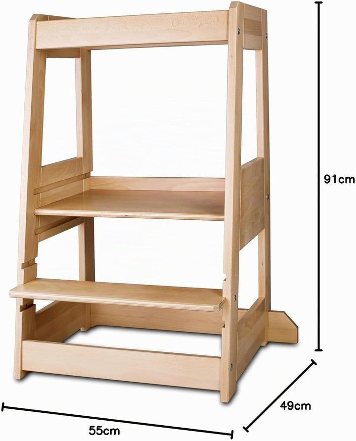 TiSsi® Lernturm Felix Geschwisterlernturm, Zwillingslernturm, Kindertritt, Holz