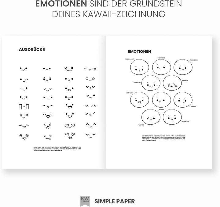 Kawaii zeichnen lernen – über 500 Motive malen lernen: süsse Sachen & süsse Tiere Zeichenbuch - Kawa