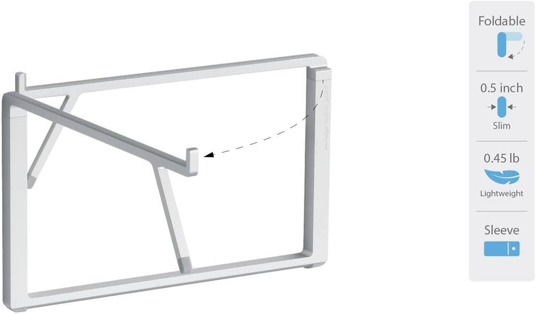 Rain Design mBar Pro+ Foldable Laptop Stand - Silver mBar Pro+ Silber, mBar Pro+ Silber