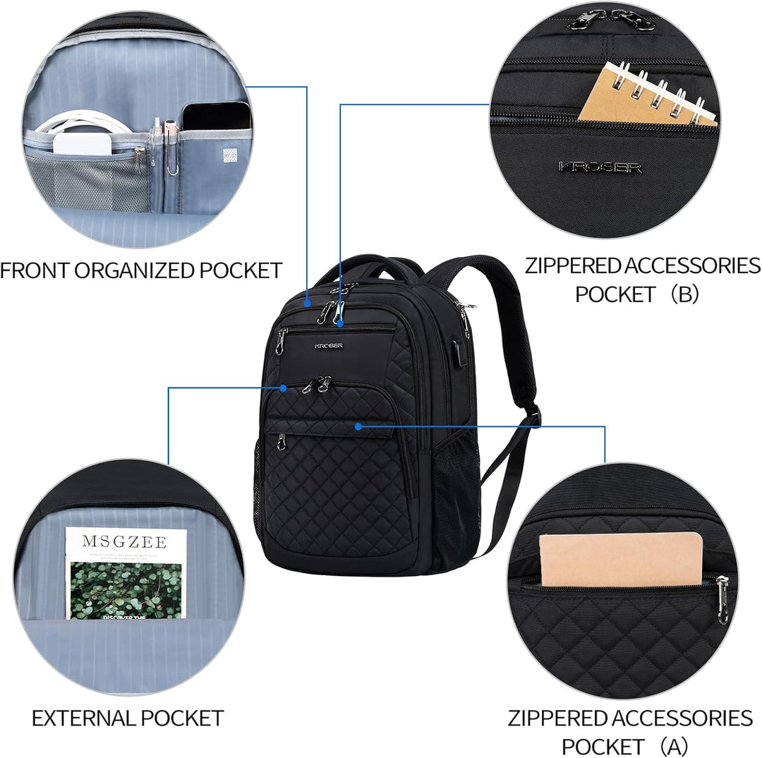 KROSER Laptop Rucksack 17,3&
