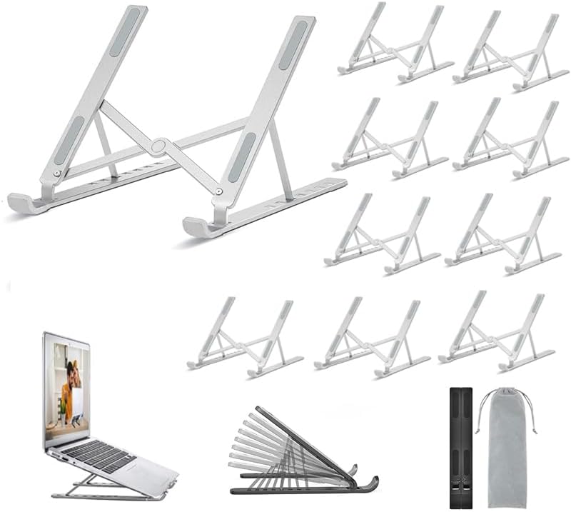 Laptop Ständer, Faltbar Höhenverstellbar Laptopständer Tragbarer Notebook Ständer, Kompatibel mit Ma